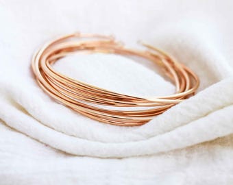 Smooth finish bangle bracelet, permanent jewelry, bulk wholesale, sterling silver or 14k gold filled, jewelry bracelet, BR33