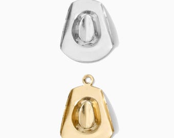 Cowboy hat charm, gold filled sterling silver cowgirl hat charm, western theme charms, country girl charms, CH31