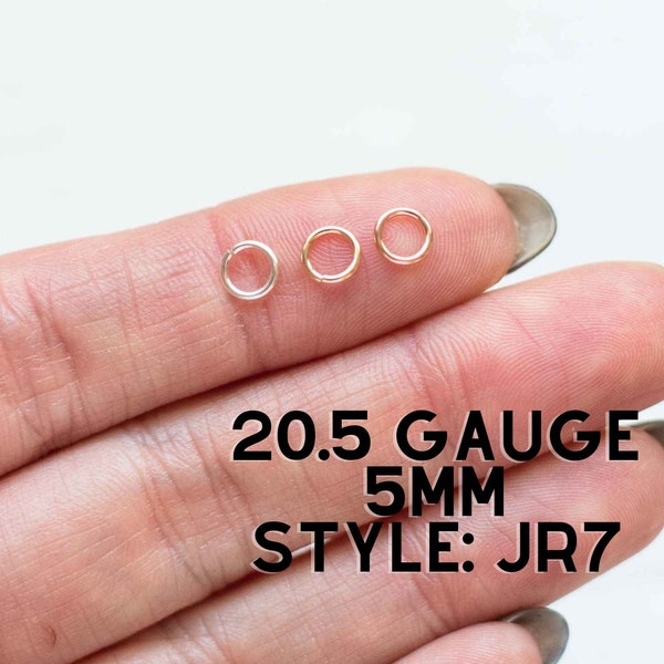 5mm 20.5 gauge jump rings, 14k gold filled, sterling silver, 14k rose gold filled, jump rings gold filled, jump rings gold fill, JR7