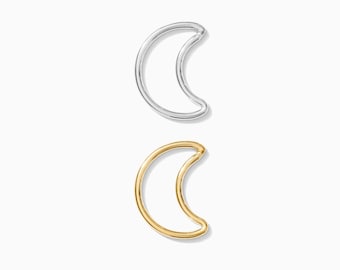 Moon connector, 14k gold filled, sterling silver, crescent moon bracelet connector, permanent jewelry supplies, bulk wholesale, CN12