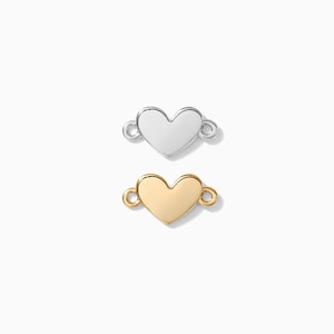 Heart connector, sterling silver, permanent jewelry heart connector, permanent jewelry bracelet connector, bracelet connector charm, CN54