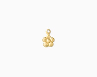 5mm Flower Pendant Charm, 14k Gold FIlled, Small Floral Charm, Jewelry Making, Permanant Jewelry, Bulk, Wholesale, CH270