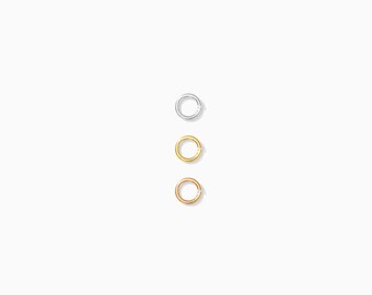 3.8mm OD 22 gauge jump rings, 14k gold filled, sterling silver, jump rings gold filled, jump rings gold fill, JR17