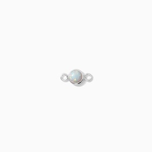 3mm sterling silver opal connector, synthetic opal, imitation opal connector link, permanent jewelry supplies, CN266