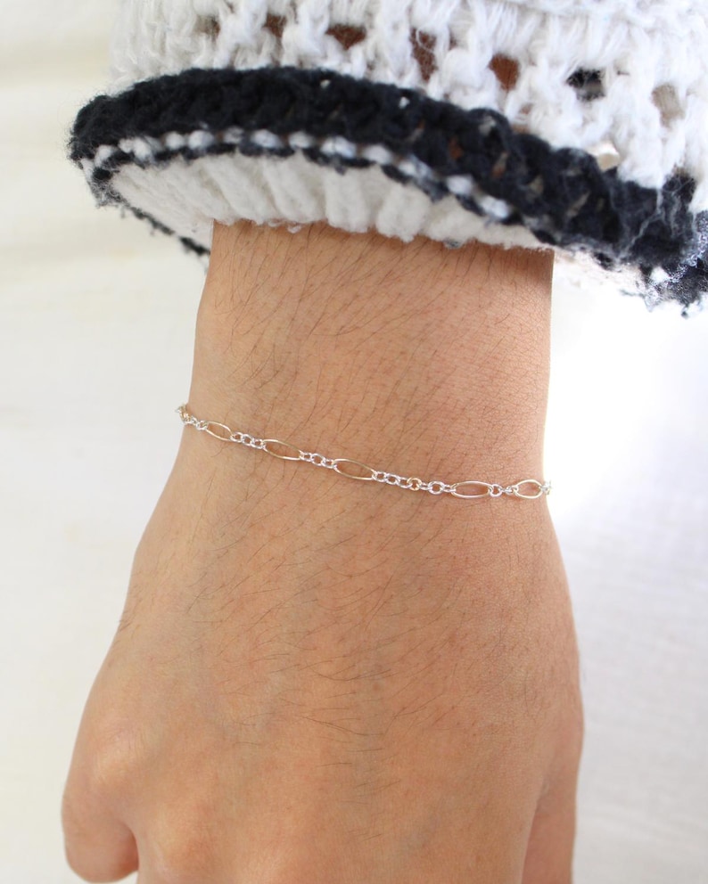 3mm Long and Short Mixed Metal Chain, 14k Gold Filled, Sterling Silver ...