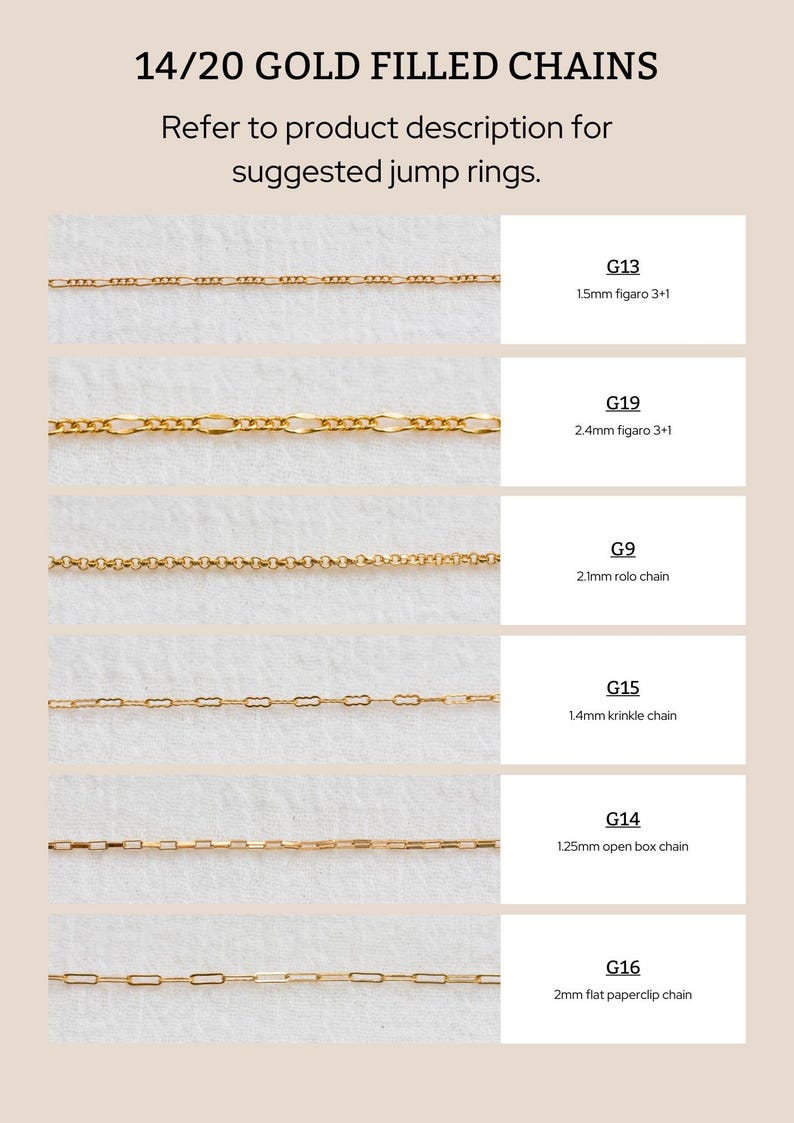 14k gold filled footage chain, wholesale bulk chain for permanent jewelry supplies, paperclip chain, dapped bar chain, satellite chain image 8