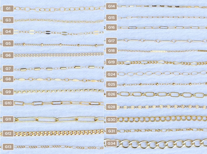 14k gold filled footage chain, wholesale bulk chain for permanent jewelry supplies, paperclip chain, dapped bar chain, satellite chain image 5