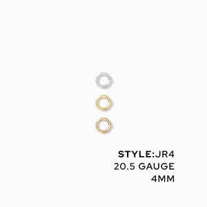 4mm OD 20.5 gauge jump rings, 14k gold filled, sterling silver, 14k rose gold filled, jump rings gold filled, jump rings gold fill, JR4