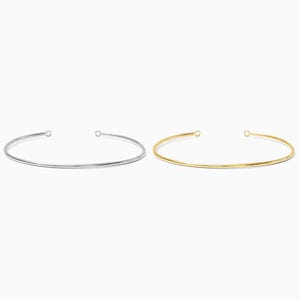 Smooth finish bangle bracelet, sterling silver or 14k gold filled, BR33