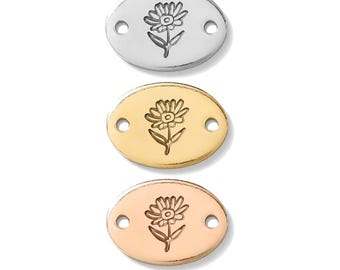 Daisy connector, gold filled, rose gold filled, sterling silver, bracelet daisy connector, gold filled connectors, CN01