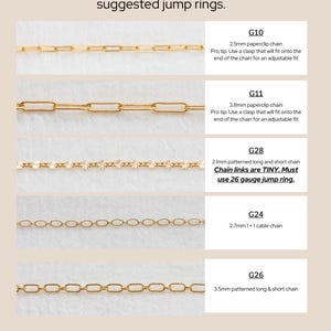 14k gold filled footage chain, wholesale bulk chain for permanent jewelry supplies, paperclip chain, dapped bar chain, satellite chain image 9