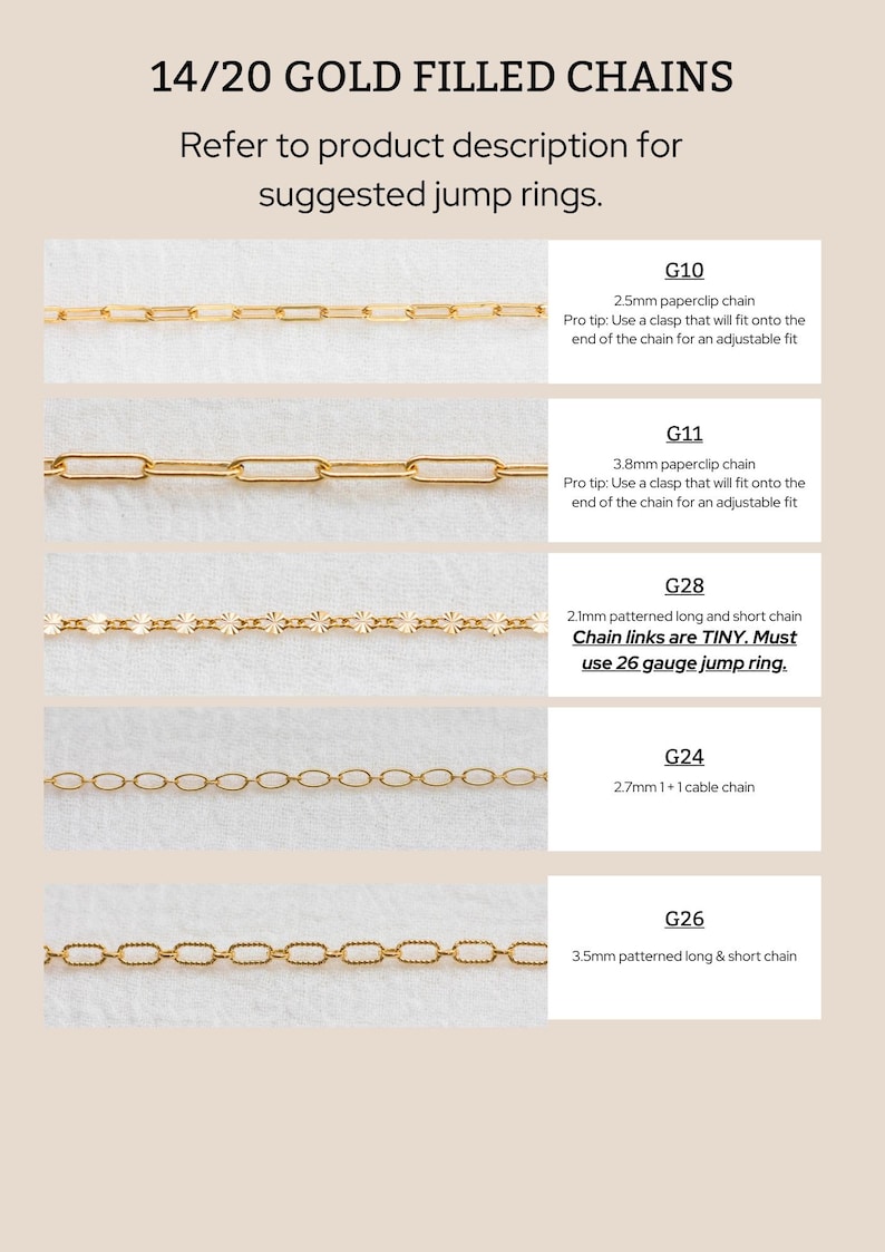14k gold filled footage chain, wholesale bulk chain for permanent jewelry supplies, paperclip chain, dapped bar chain, satellite chain image 9