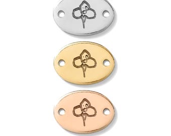 Iris connector, gold filled, rose gold filled, sterling silver, bracelet iris connector, gold filled connectors, CN01