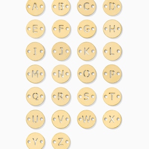 14k Gold Filled Letter Connector, 6mm, CN196 GOLD