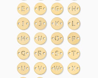 14k Gold Filled Letter Connector, 6mm, CN196 GOLD