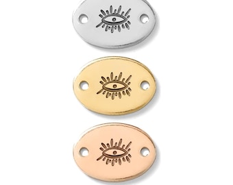 Eye connector, gold filled, rose gold filled, sterling silver, bracelet eye connector, gold filled connectors, CN01