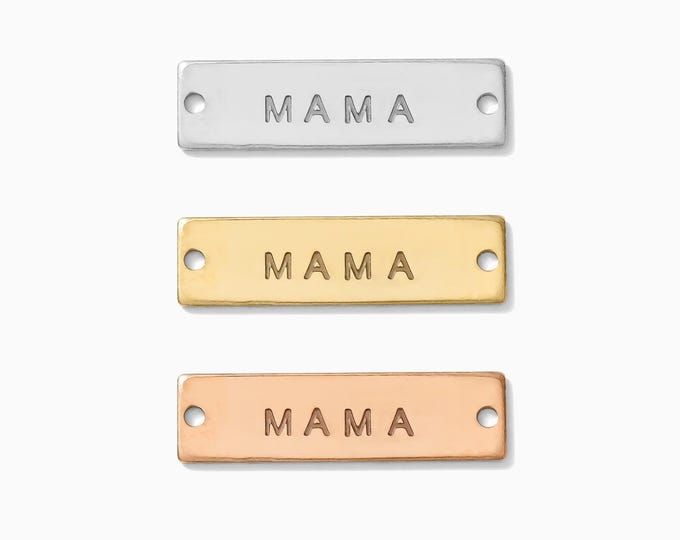 Featured listing image: Mama connector, gold filled, rose gold filled, sterling silver, mama bar connector, bulk permanent jewelry, mothers day, CN15