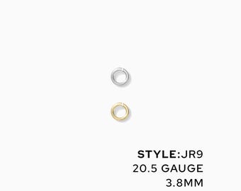 3.8mm OD 20.5 gauge jump rings, 14k gold filled, sterling silver, jump rings gold filled, permanent jewelry jump rings, JR9