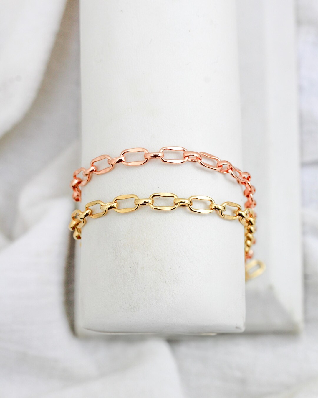 4mm Dapped Cable Chain, 14k Gold Filled, 14k Rose Gold Filled, Spooled ...