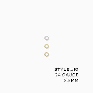 Anillos de salto de calibre 24 de 2,5 mm de diámetro exterior, rellenos de oro de 14 k, plata esterlina, rellenos de oro rosa de 14 k, anillos de salto rellenos de oro, anillos de salto rellenos de oro, JR1