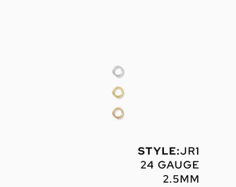 2.5mm OD 24 gauge jump rings, 14k gold filled, sterling silver, 14k rose gold filled, jump rings gold filled, jump rings gold fill, JR1
