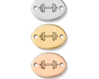 Barbell connector, gold filled, rose gold filled, sterling silver, permanent bracelet barbrll connector, gold filled connectors, CN01