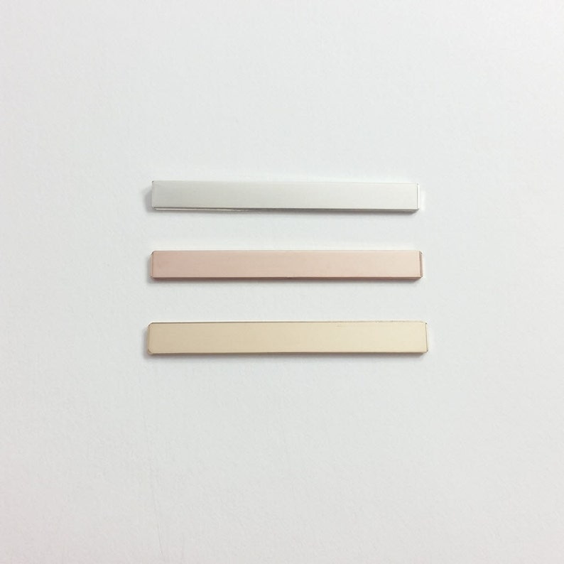 38.1x4mm Bar Blank: 1.5x.16 Silver stamping blank Sterling silver stamping blank Metal stamping blank 10 pieces Bar blank 20 gauge