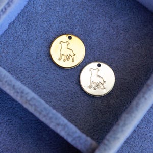 12.7mm pitbull pendant, pitbull necklace pendant, pitbull charm bulk wholesale, pitbull disc pendant, CH143