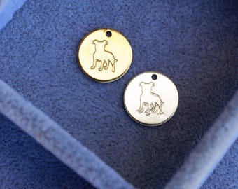 12.7mm pitbull pendant, pitbull necklace pendant, pitbull charm bulk wholesale, pitbull disc pendant, CH143