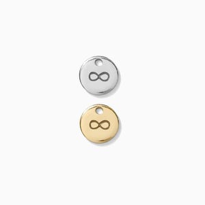 6,3 mm Infinity Charme, Gold gefüllt, Sterling Silber, permanente Schmuckanhänger, Gold gefüllte Charme, Massegoldanhänger, Masseanhänger silber, CH05