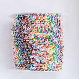 Rainbow Enamel Chain, Silver Plated, Multi Color Chain, Permanent ...
