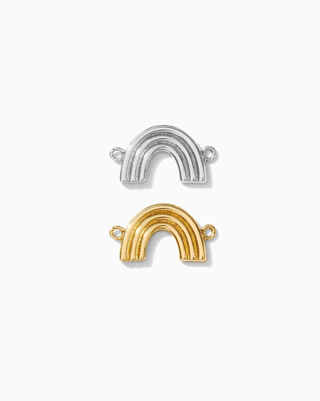 Rainbow Connector Charm, Sterling Silver, 18k Gold Plated