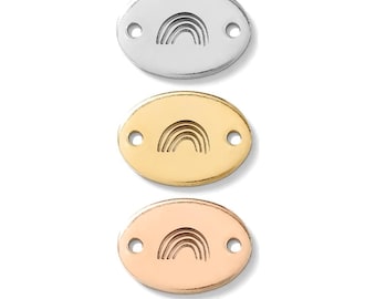 Rainbow connector, gold filled, rose gold filled, sterling silver, bracelet rainbow connector, gold filled connectors, CN01