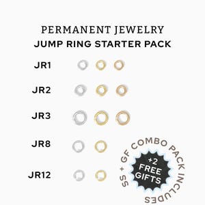 Jump Ring Starter Pack, sterling silver, 14k gold filled, rose gold filled, JRBP100
