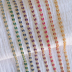 Sage Green Enamel Chain, Colored Chain, Footage Chain, Unfinished Chain ...