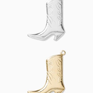 Cowboy boot charm, gold filled sterling silver cowgirl boot charm, western theme charms, country girl charms, CH40