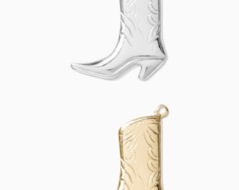 Cowboy boot charm, gold filled sterling silver cowgirl boot charm, western theme charms, country girl charms, CH40