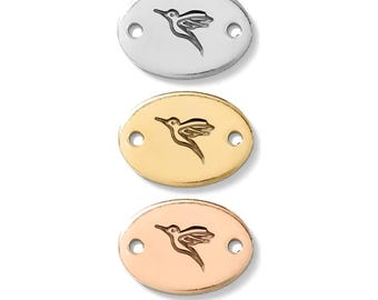 Hummingbird connector, gold filled, rose gold filled, sterling silver, bracelet hummingbird connector, gold filled connectors, CN01