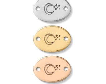 Moon and stars connector, gold filled, rose gold filled, sterling silver, bracelet moon and stars connector, gold filled connectors, CN01