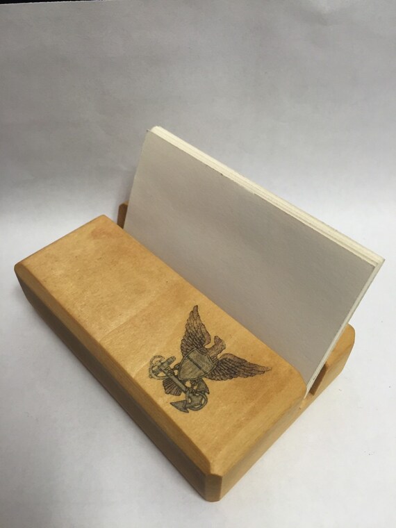 Items similar to Wooden Business Card Holder on Etsy
