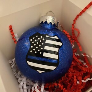 Cop Inspired Ornament/ Police / Thin Blue Line / Ornament / Christmas ...