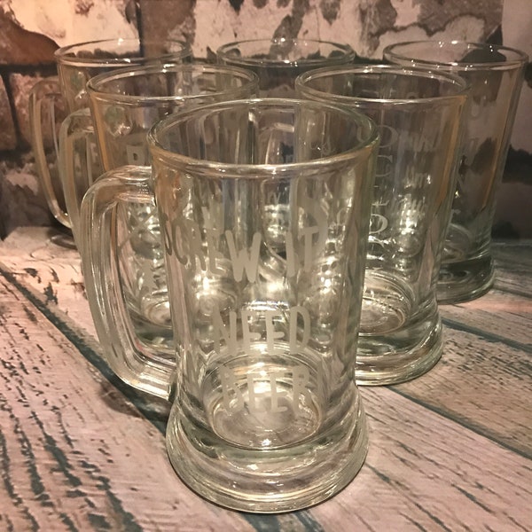 Etched Beer Mugs