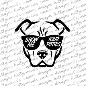 Pitbull decal / show me your pitties / pitbull / dog mom / dog decal / car decal