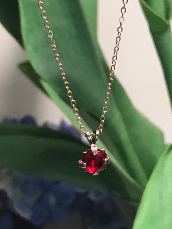 Sarah Coventry Red Crystal pendant