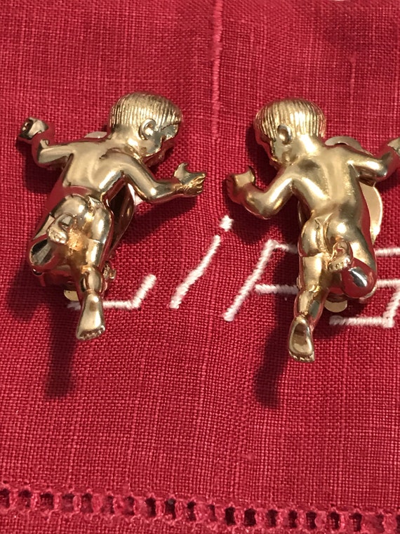 Ciner Cupid Clip-On Earrings