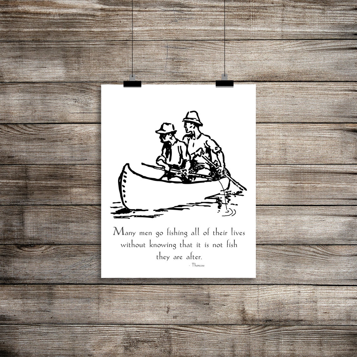 Henry David Thoreau Fishing Quote Thoreau Instant Download Etsy
