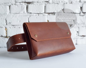women's leather waist bags