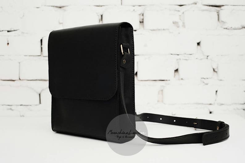 Kleine Messenger Bag heren lederen tas mens Cross Body tas Etsy