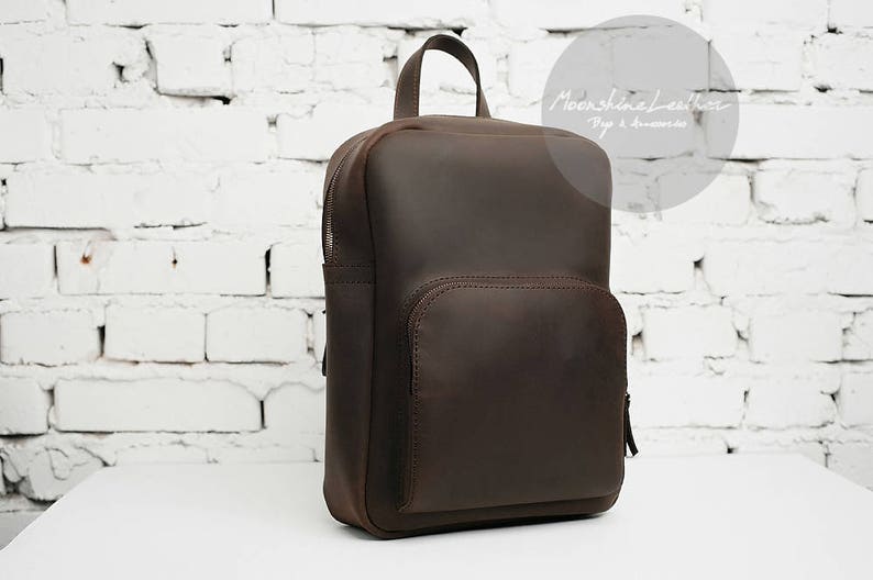 Mens backpack leather backpack backpack purse hipster Etsy