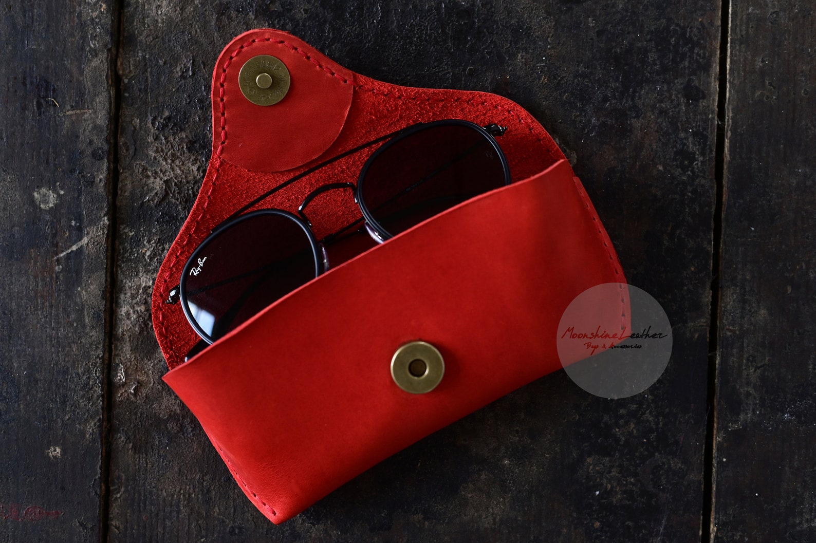 Leather GLASSES CASE Eyeglasses box Vintage eyeglasses case Etsy